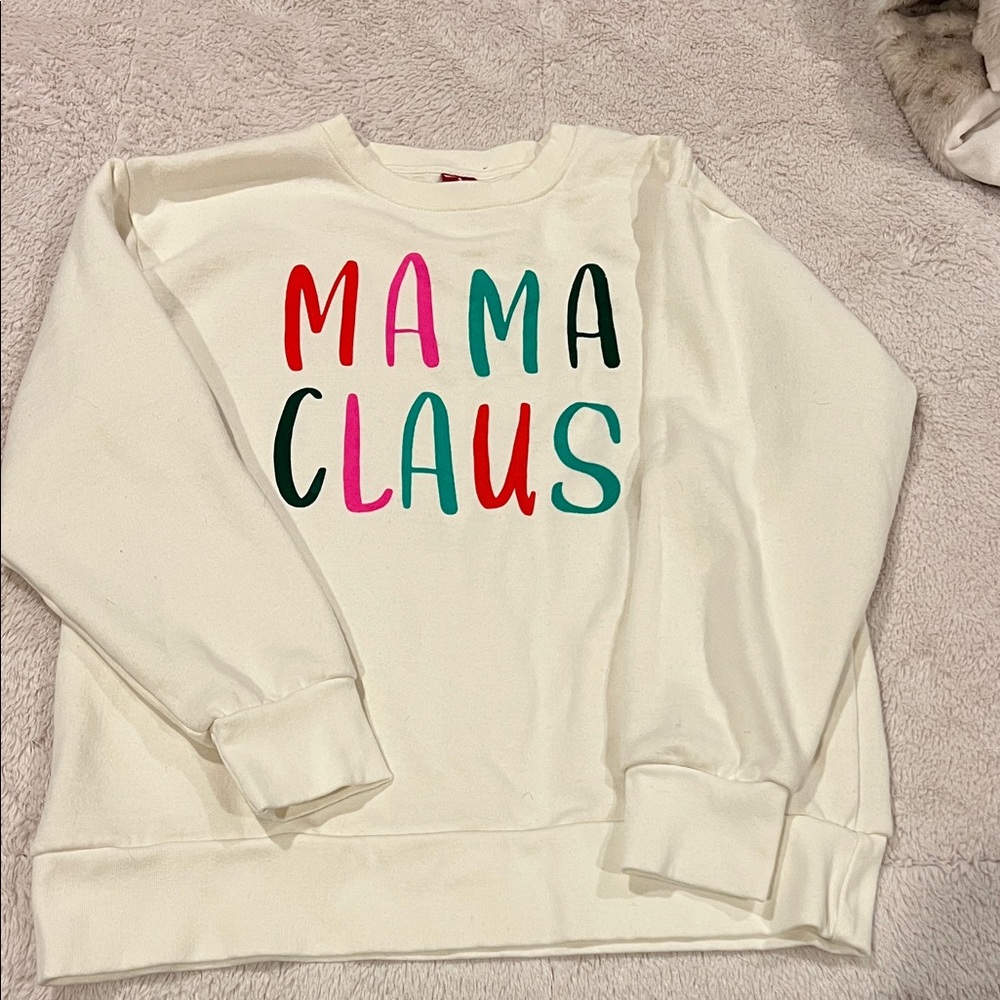 Mama Claus White Sweatshirt
